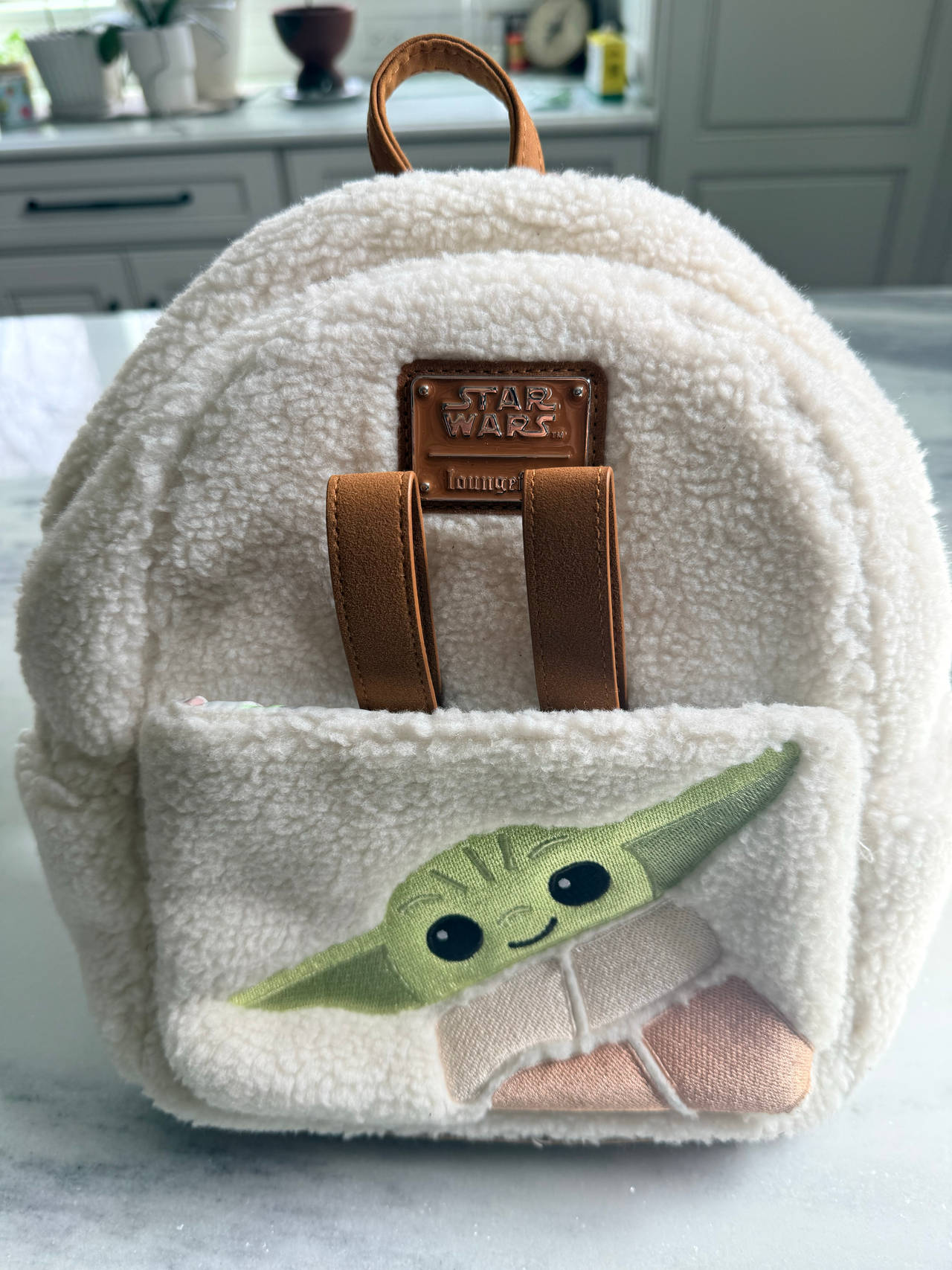 Loungefly Star Wars Grogu Sherpa Mini Backpack