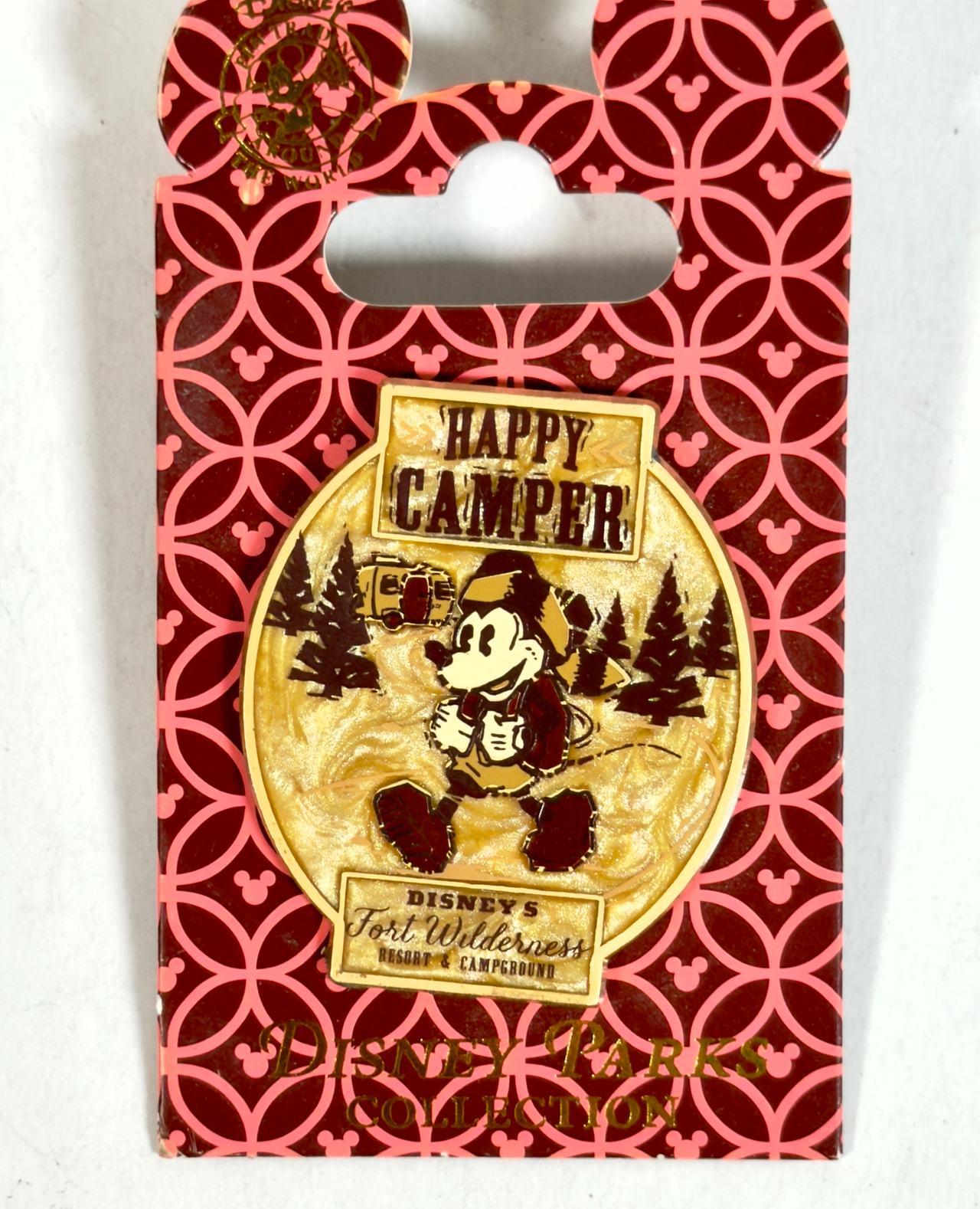 Disney Parks Fort Wilderness Happy Camper Mickey Mouse Pin