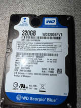 Western Digital Scorpio Blue 320GB 2.5" Hard Drive UNTESTED - Image 1