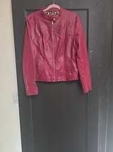 Women's Faux Leather Moto Jacket with Leopard Lining - Image 2