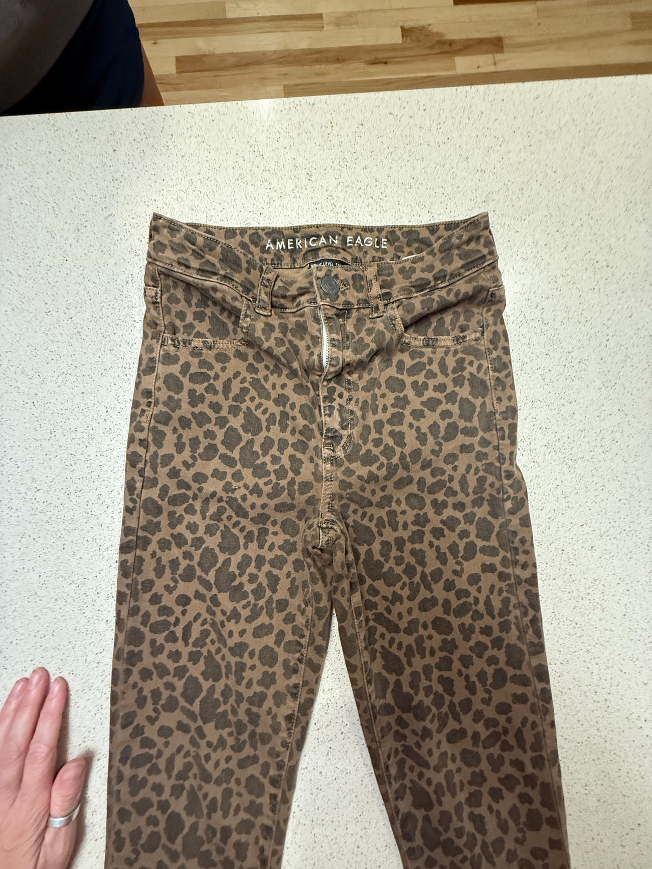 American Eagle Leopard Print Jeans