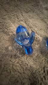Vintage Blue Glass Elephant Figurines lot 2 - Image 7