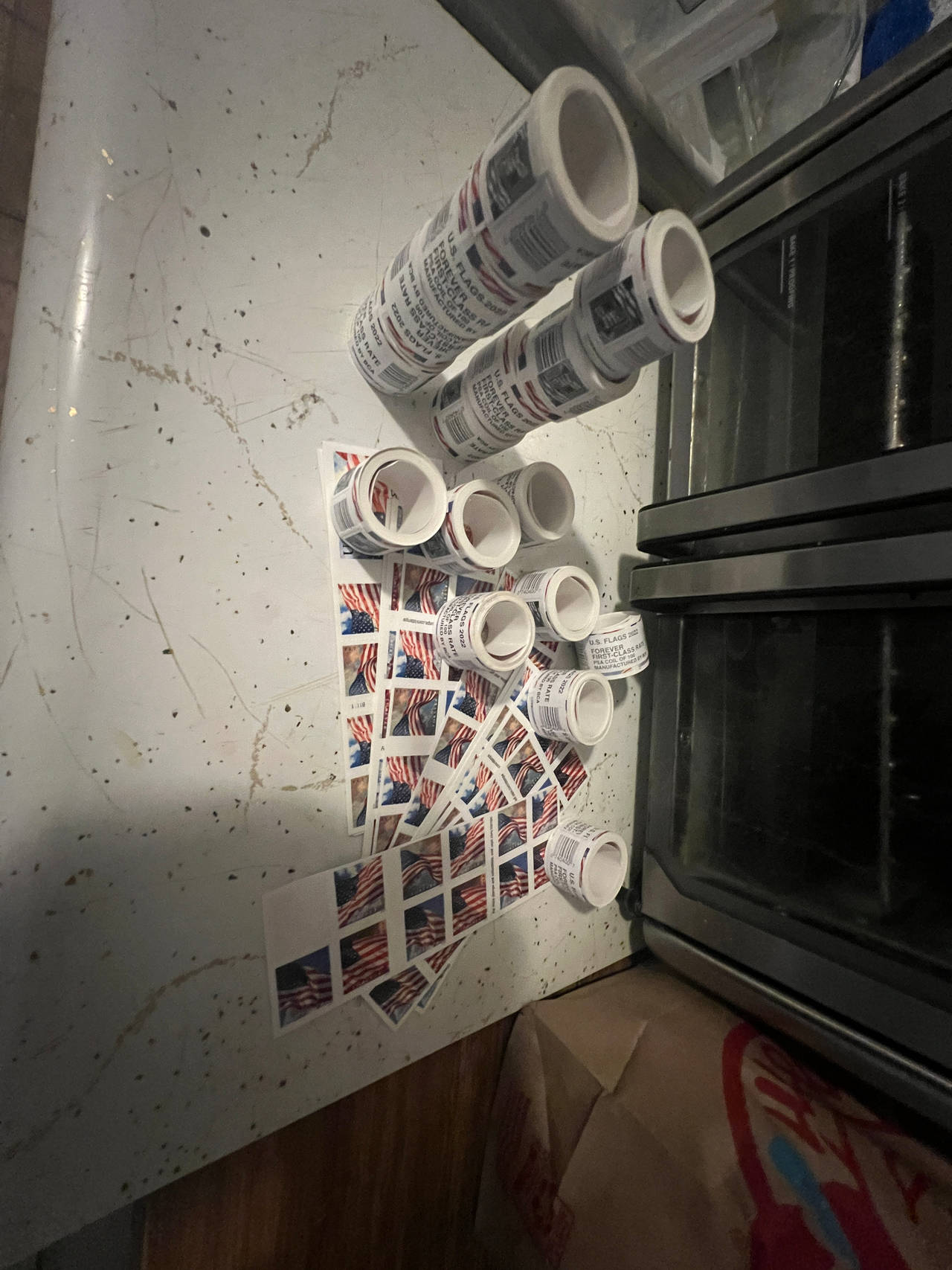 USPS Forever Stamps U.S. Flags 2022 Coil of 100