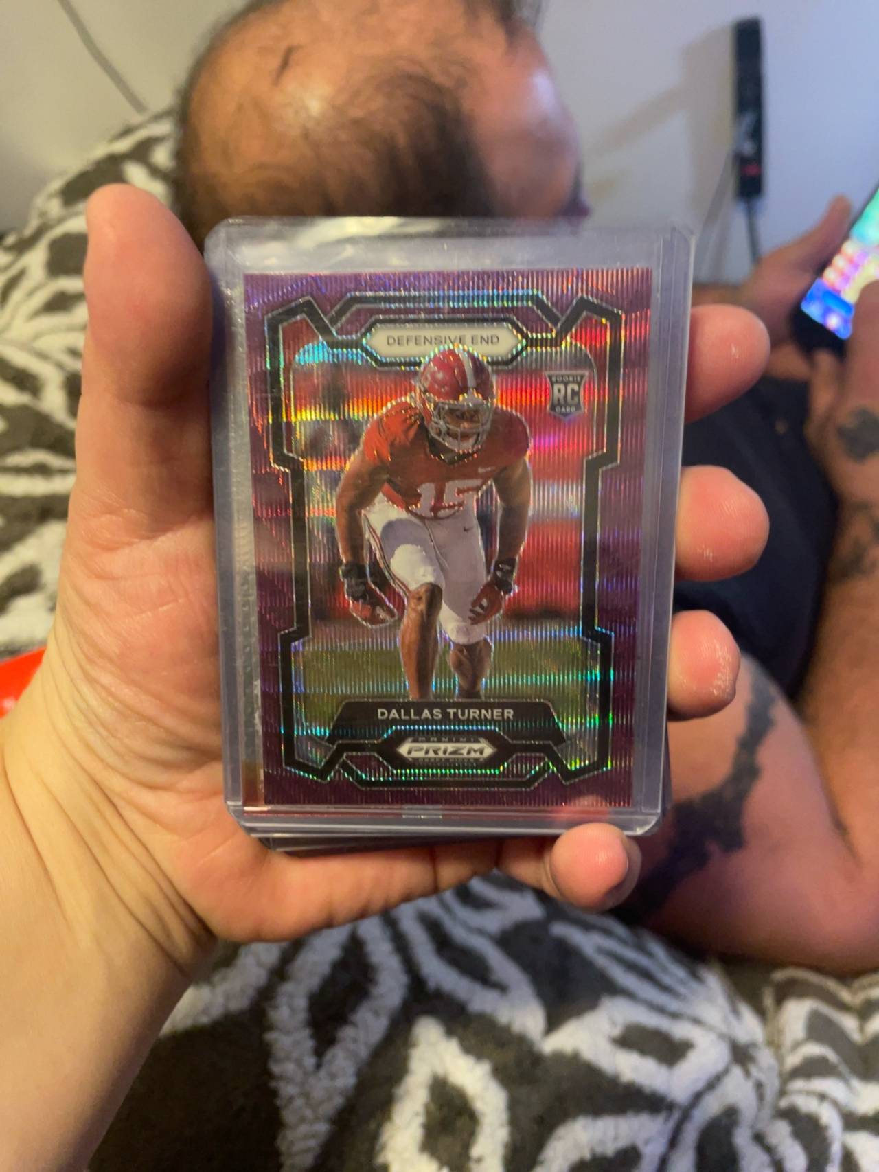 Panini Prizm Draft Picks 2024 Dallas Turner Red Ice Rookie Card