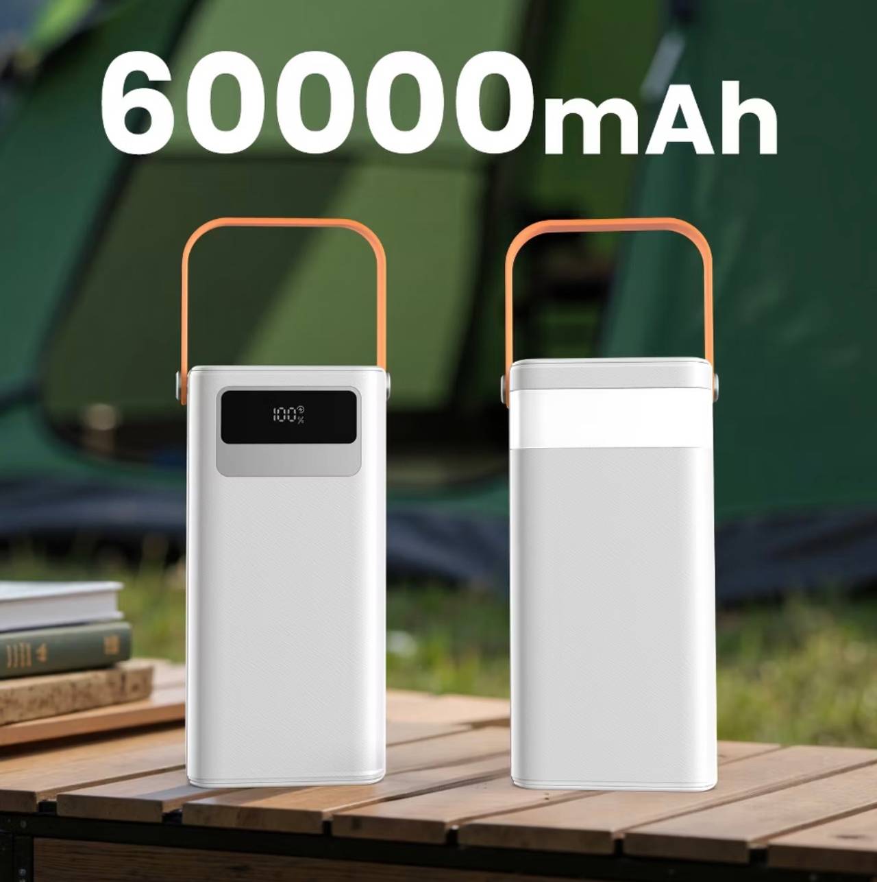 60000mAh Portable Power Bank with LED Light and Digital Display