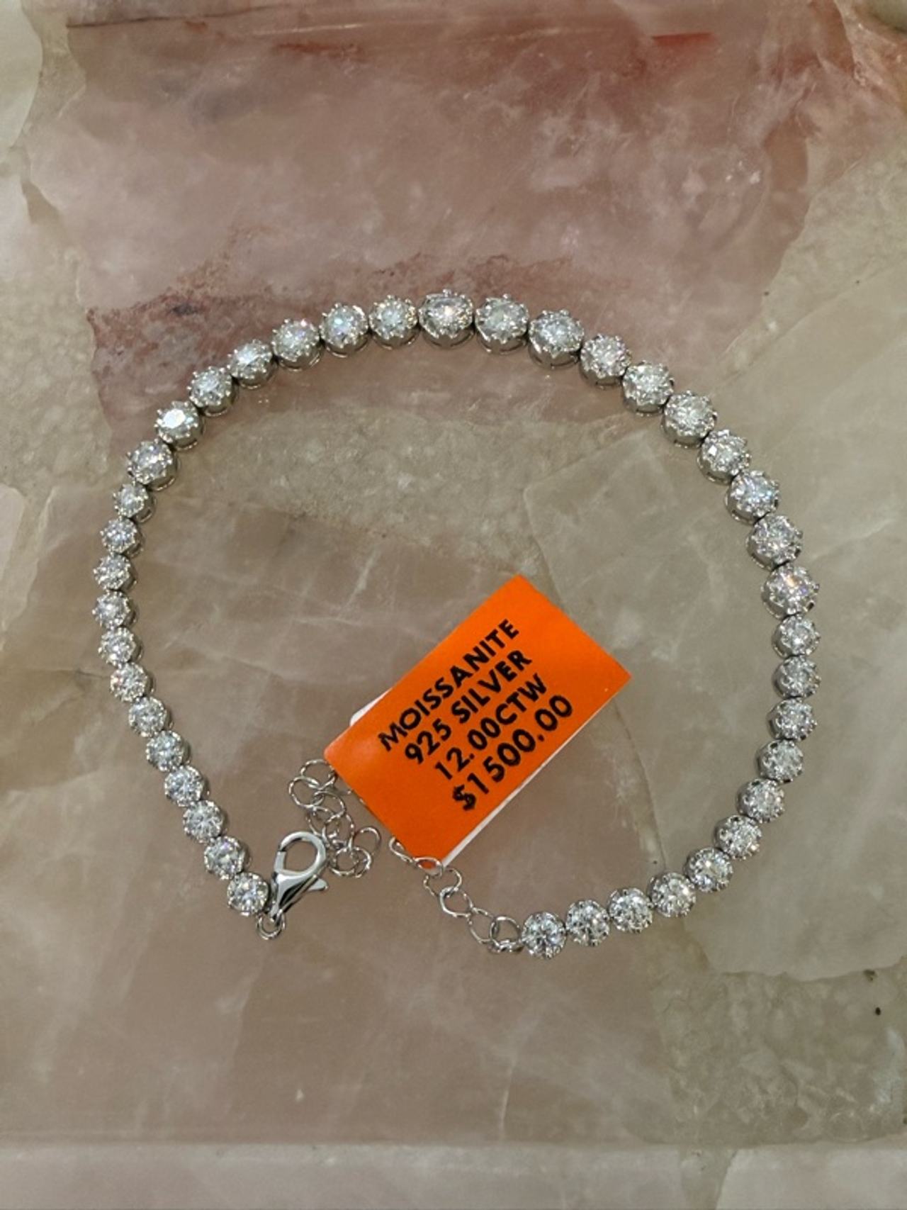Moissanite 8” Tennis Bracelet 12CTW