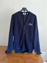 Lacoste Ribbed Knit Cardigan with Oversized Logo - Image 5