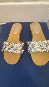 Floral Wood Slide Sandals - Image 2