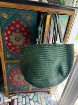 Toco Woven Pandan Half-Moon Tote Bag - Image 4