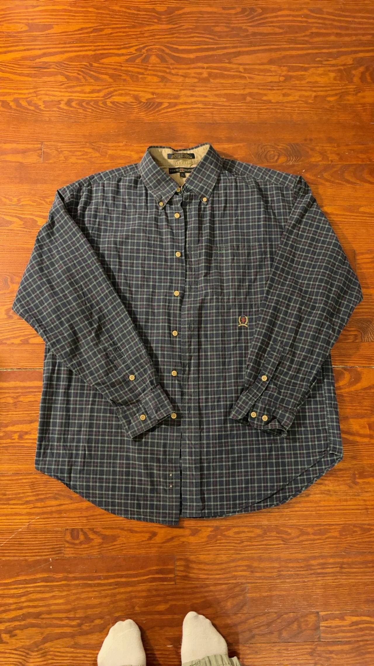 Tommy Hilfiger Men's Blue Plaid Shirt