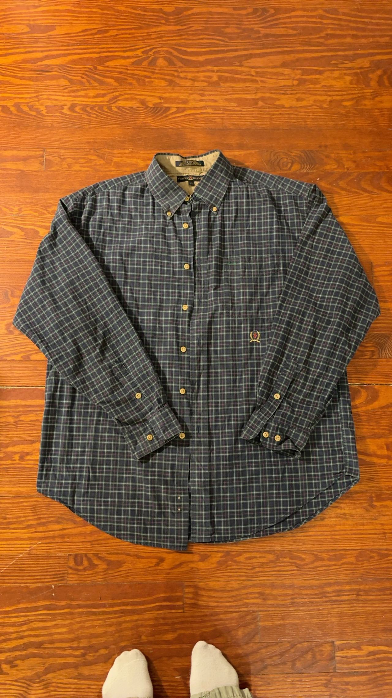Tommy Hilfiger Men's Blue Plaid Shirt