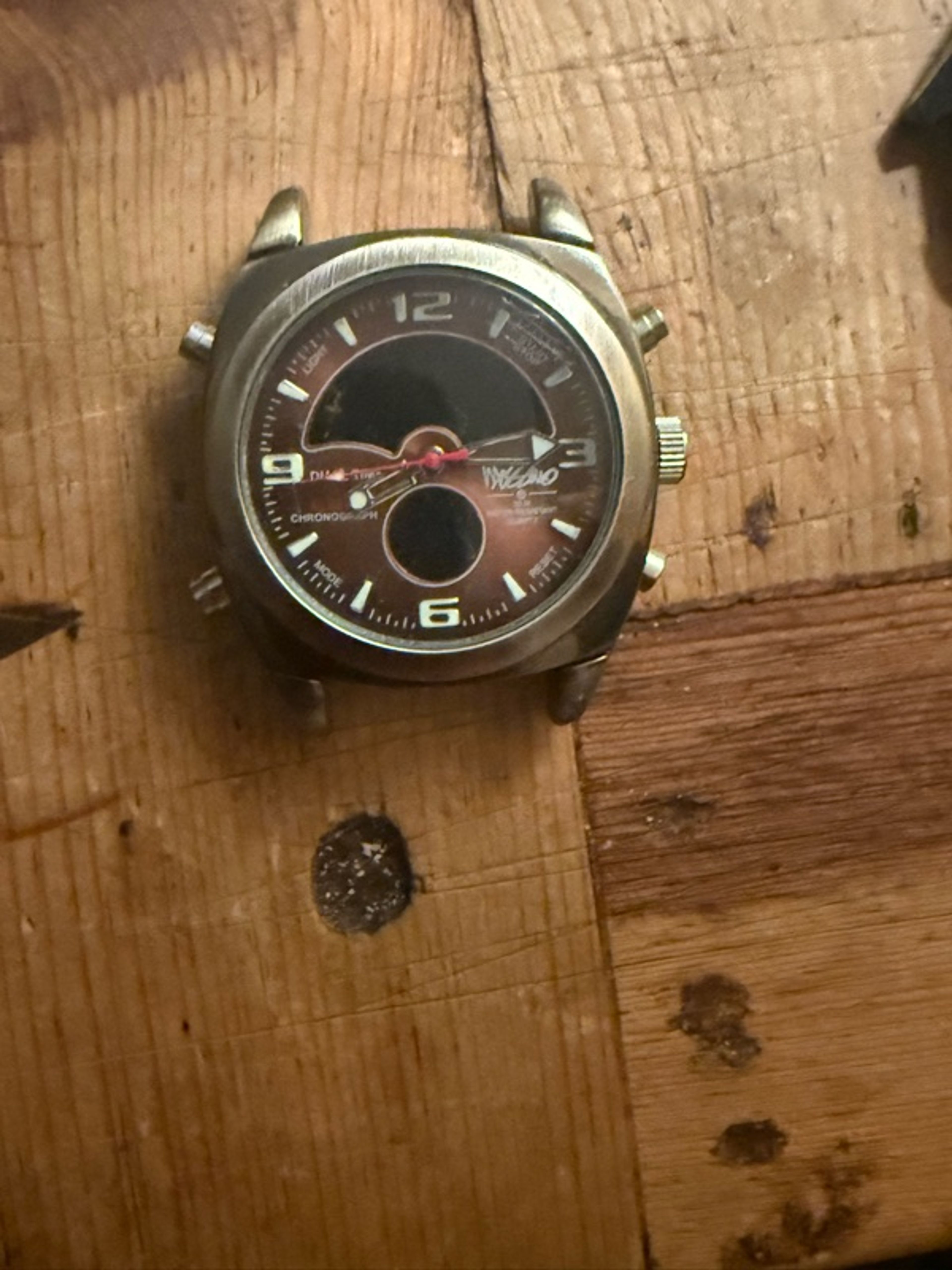 Kenneth Cole Unlisted Gunmetal Gray Analog-Digital Chronograph Watch