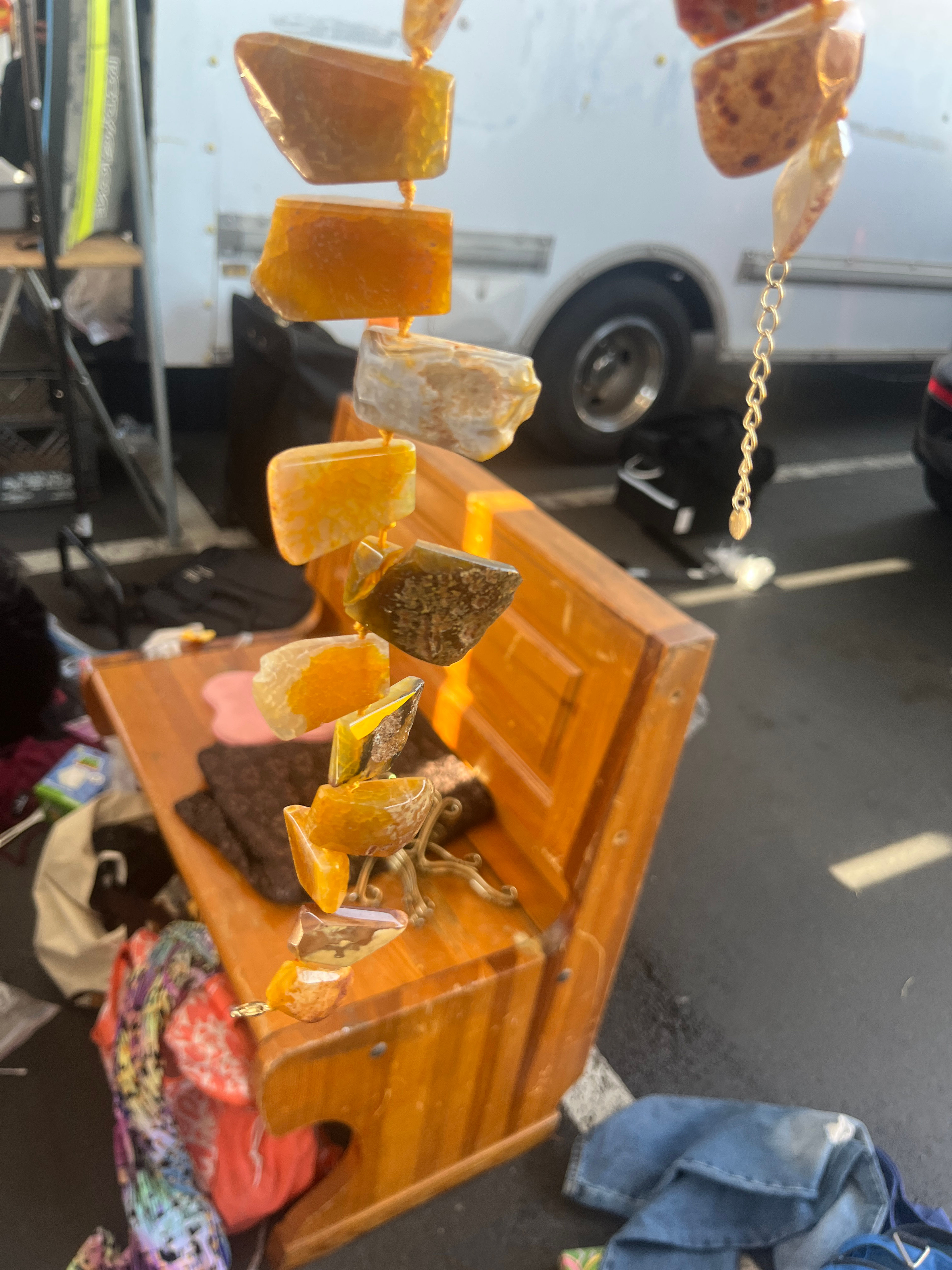 Chunky Raw Amber Style Statement Necklace - Image 2