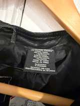 Hard Edge Men's Faux Leather Hooded Racer Jacket Black - Image 2