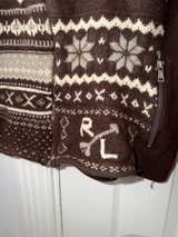 Ralph Lauren Active Brown Zip-Up Sweater Medium - Image 2