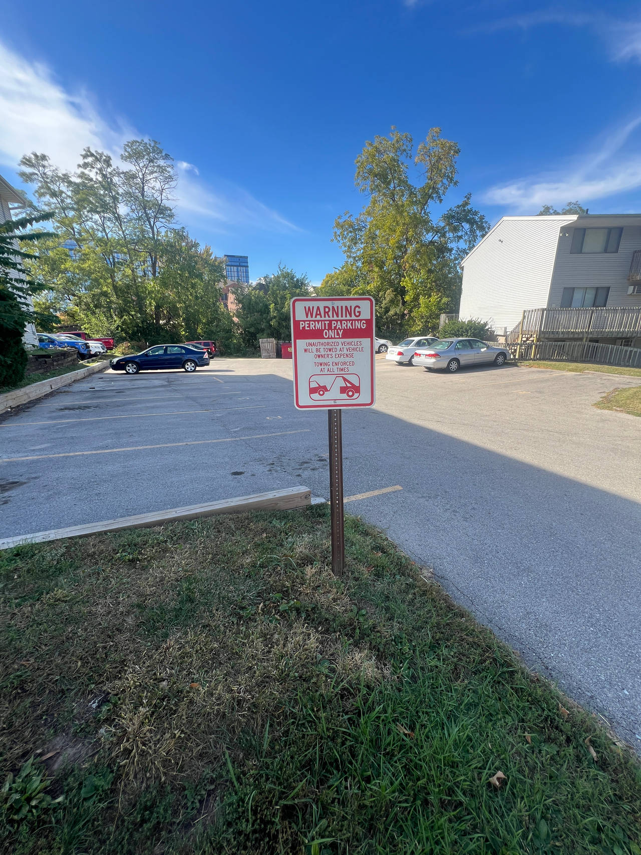 Permit Parking Only Warning Sign