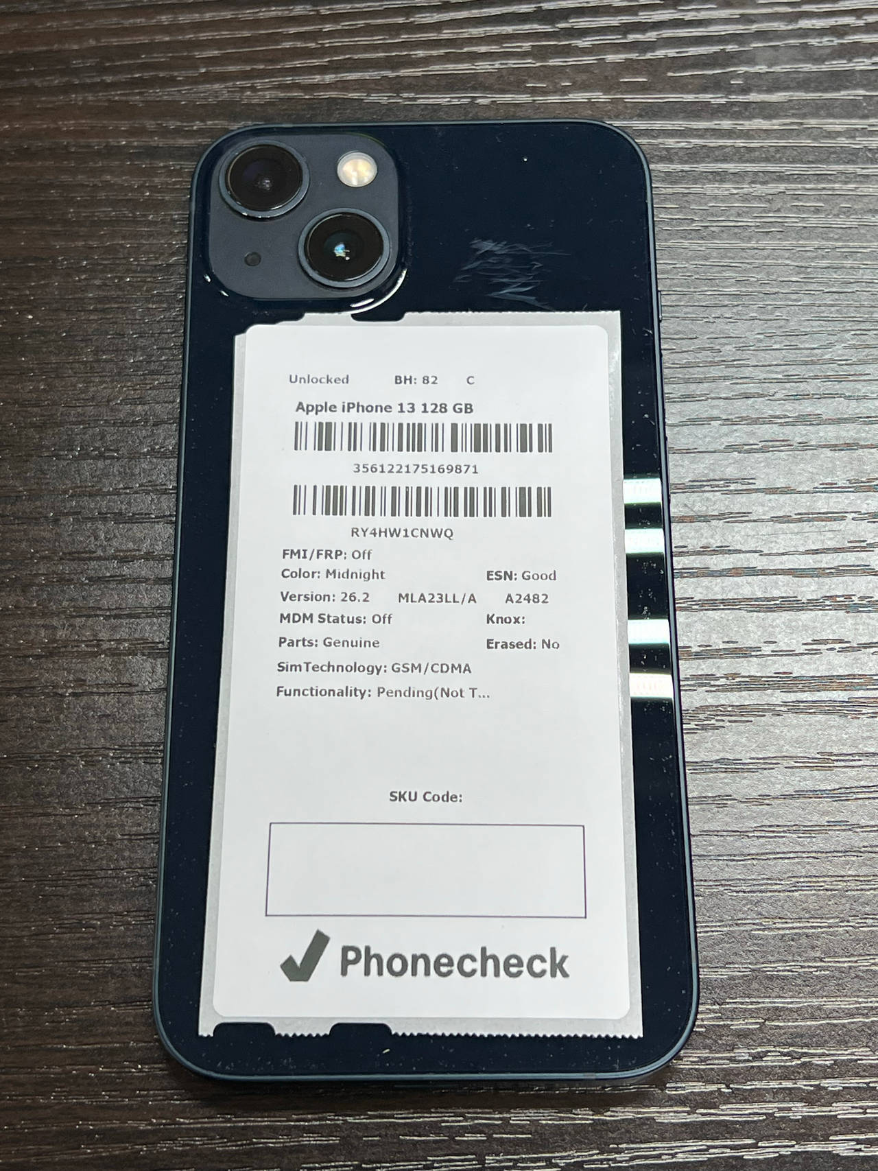 Apple iPhone 13 128GB Midnight Unlocked