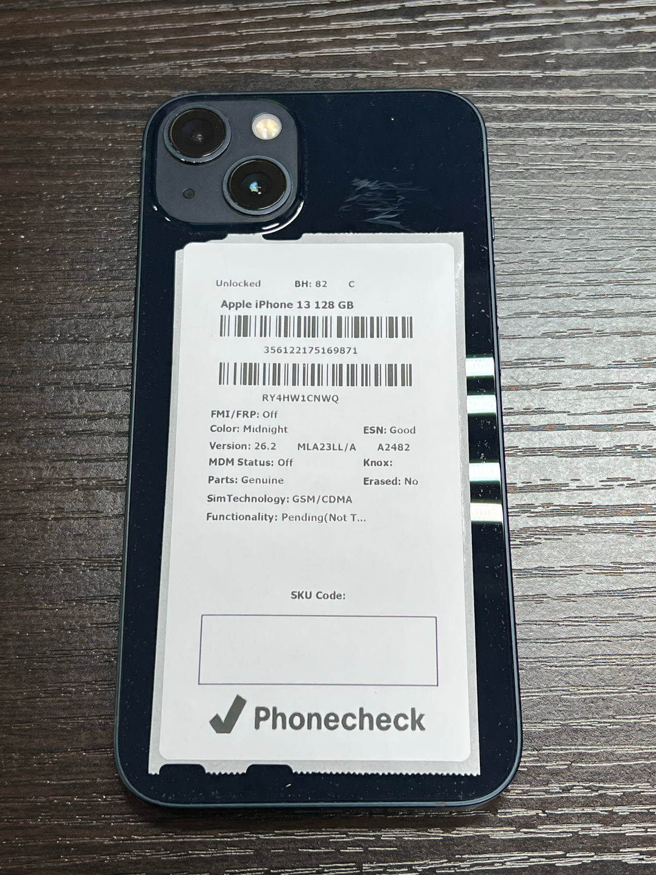 Apple iPhone 13 128GB Midnight Unlocked