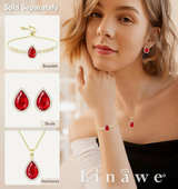 LINAWE Crystal Chain Necklace for Women Imitation Diamond Pendant Cubic Zirconia - Image 4