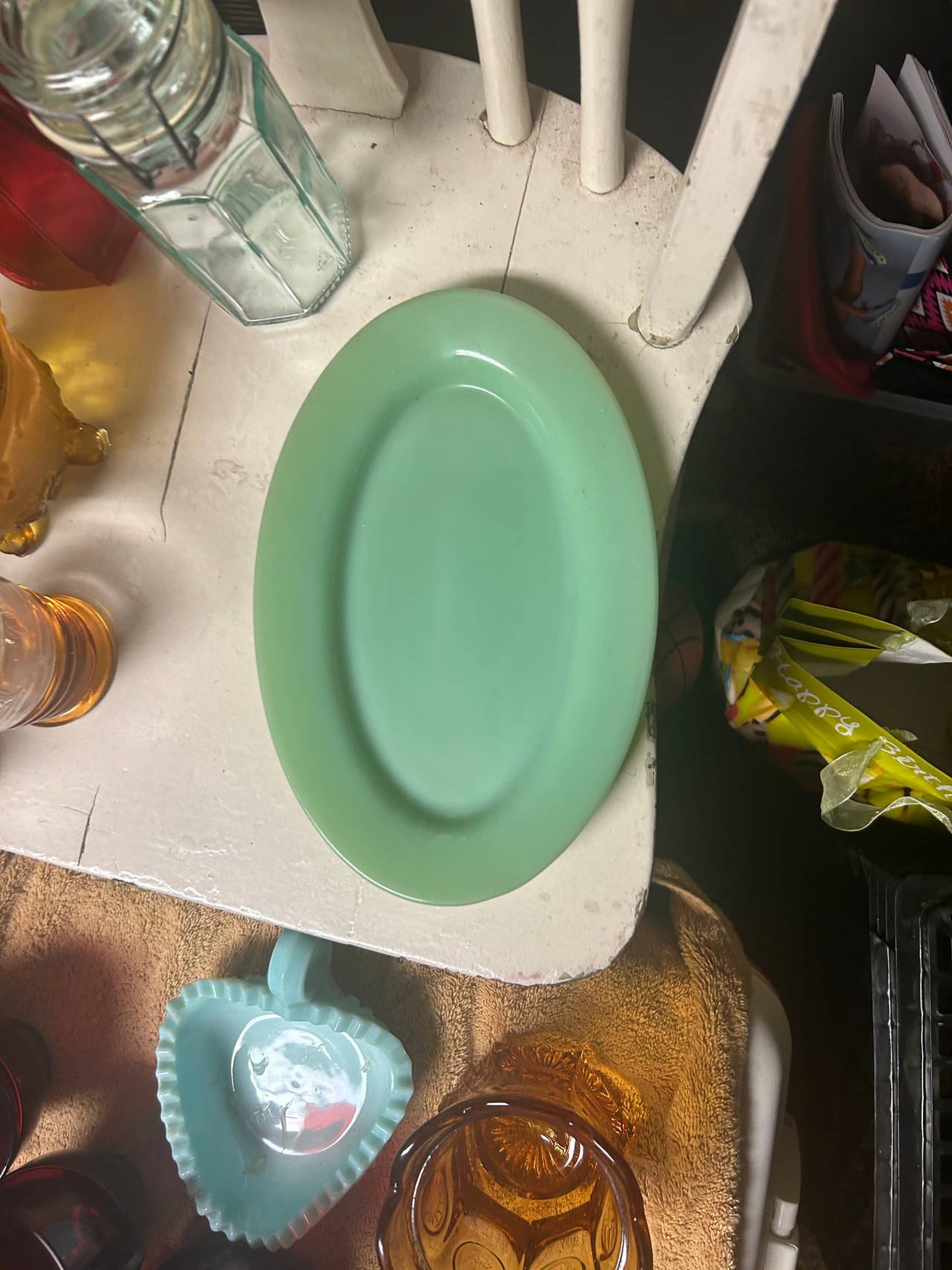 Fire-King Jadeite Oval Platter