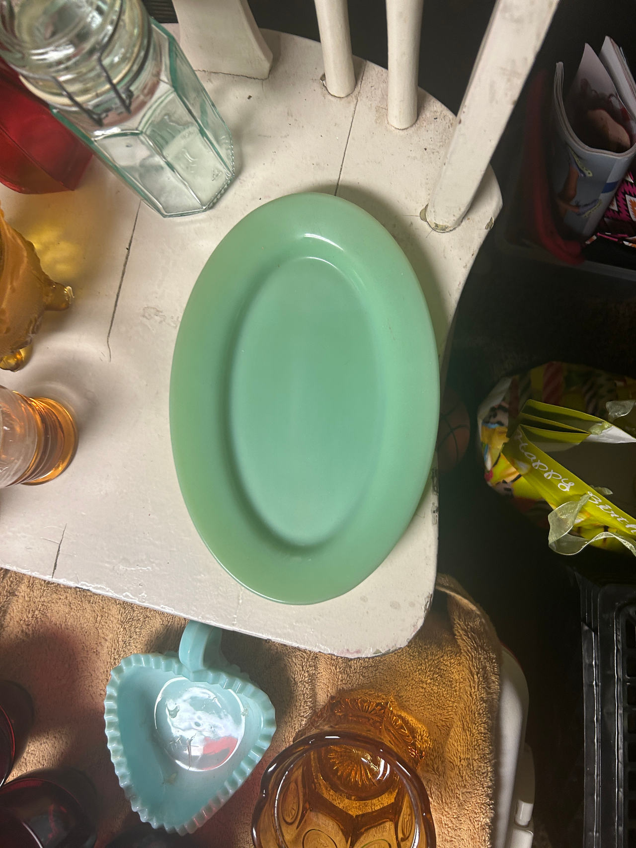 Fire-King Jadeite Oval Platter
