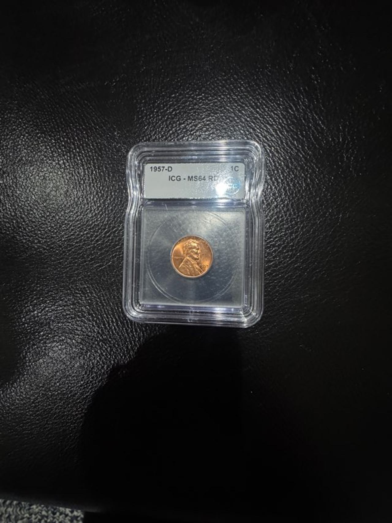 1957-D Lincoln Wheat Cent MS64 RD ICG Graded Coin