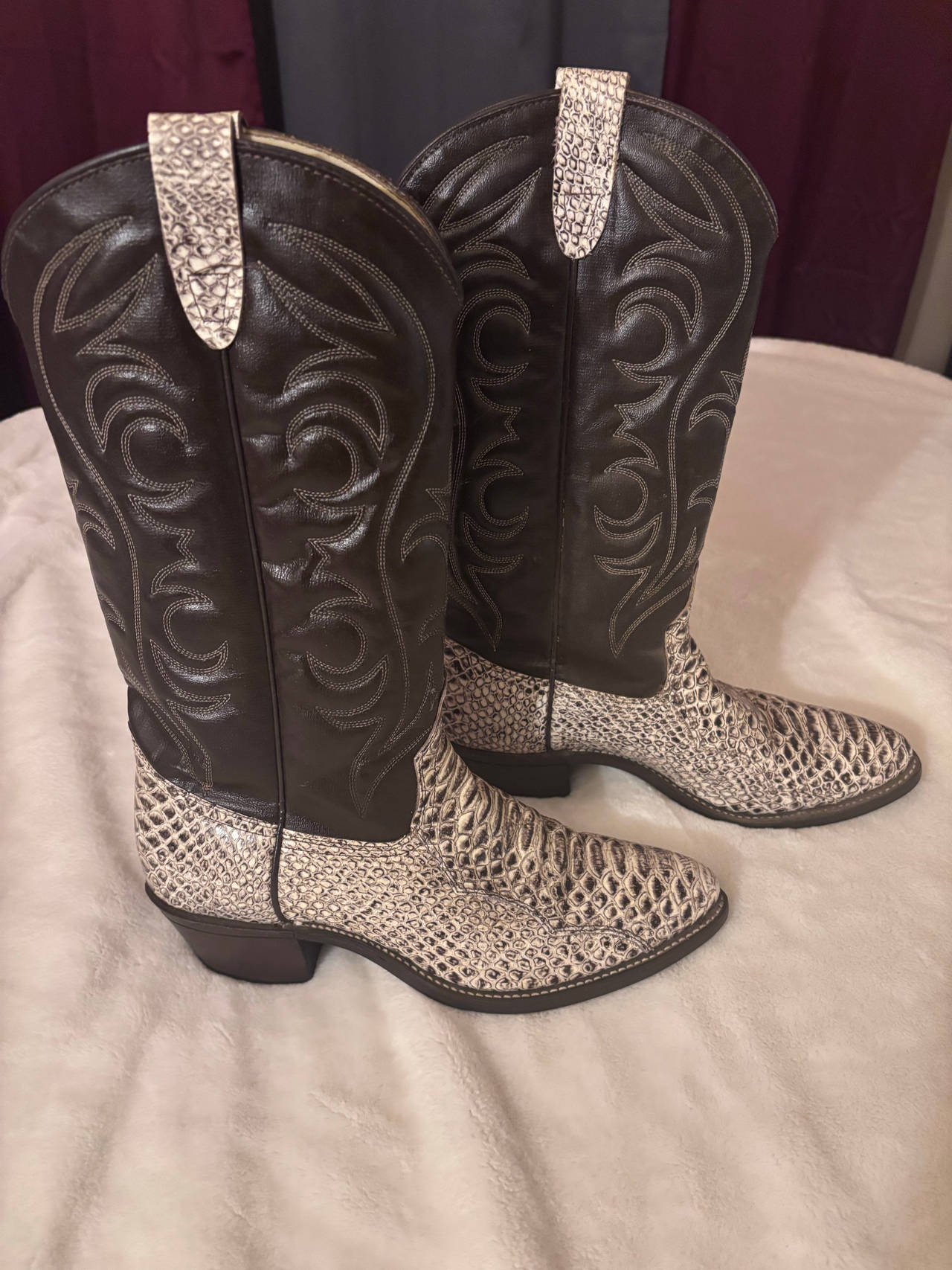 Westex men’s or Women's Python Skin and genuine leather Western Boots