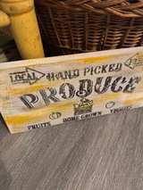 Fresh Produce Sign Rustic Wooden Farmhouse Wall Decor - Image 3