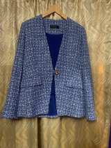 Donna Karan New York Blue Tweed Blazer - Image 5