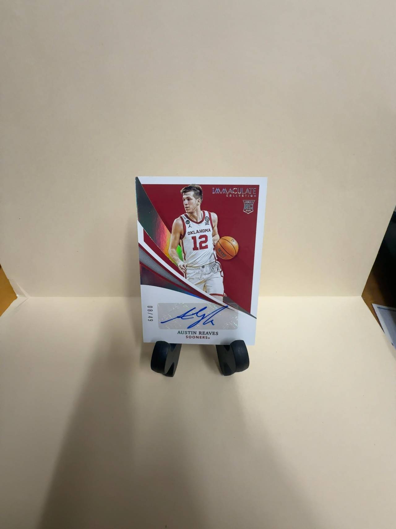 Immaculate collection 2021 Austin Reaves Rookie Autograph Card /49 Oklahoma