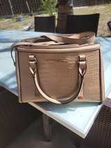 Adrienne Vittadini Croc Embossed Satchel Bag - Image 1