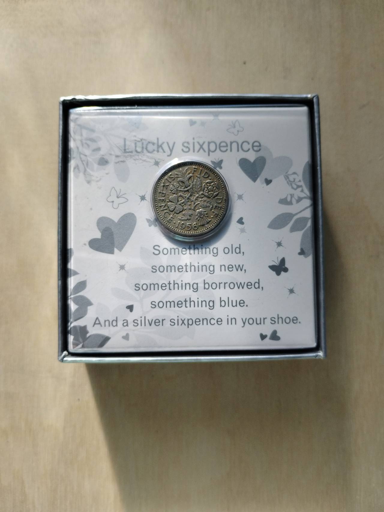 1956 Queen Elizabeth II Sixpence Lucky Wedding Coin