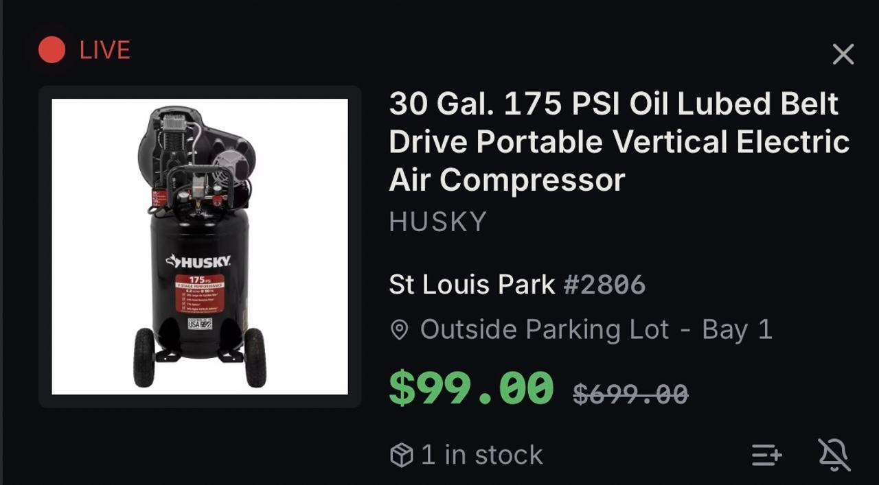 Husky 30 Gal. 175 PSI Oil Lubed Belt Drive Portable Vertical Electric Air Compressor