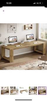 Modern Rectangular Wood Office Desk - Image 6
