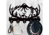 Deer Key Hooks Holder, 3D Aniaml Theme Wall Mounted Organizer Rack ,Wall Decor - Image 1