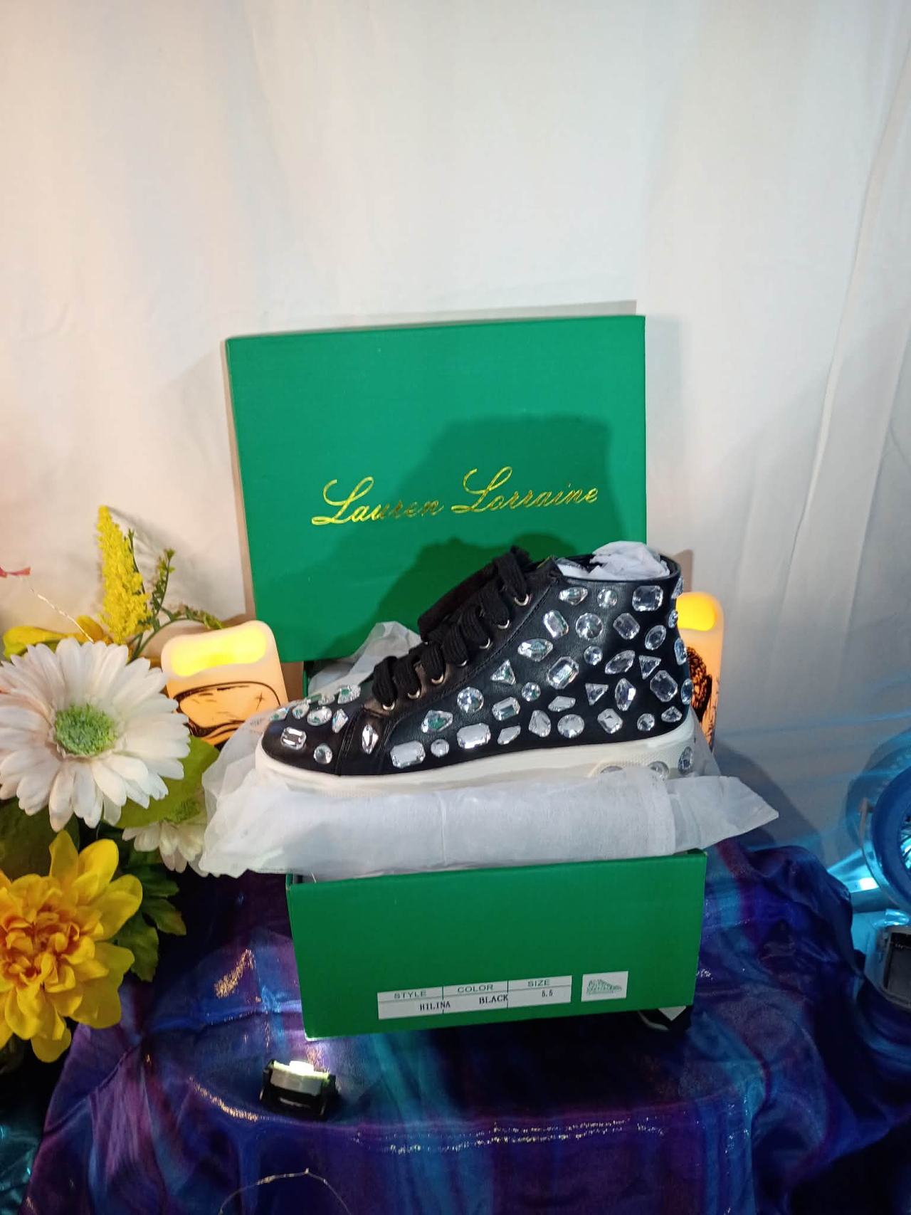 Lauren Lorraine Elisha Crystal High Top Sneaker