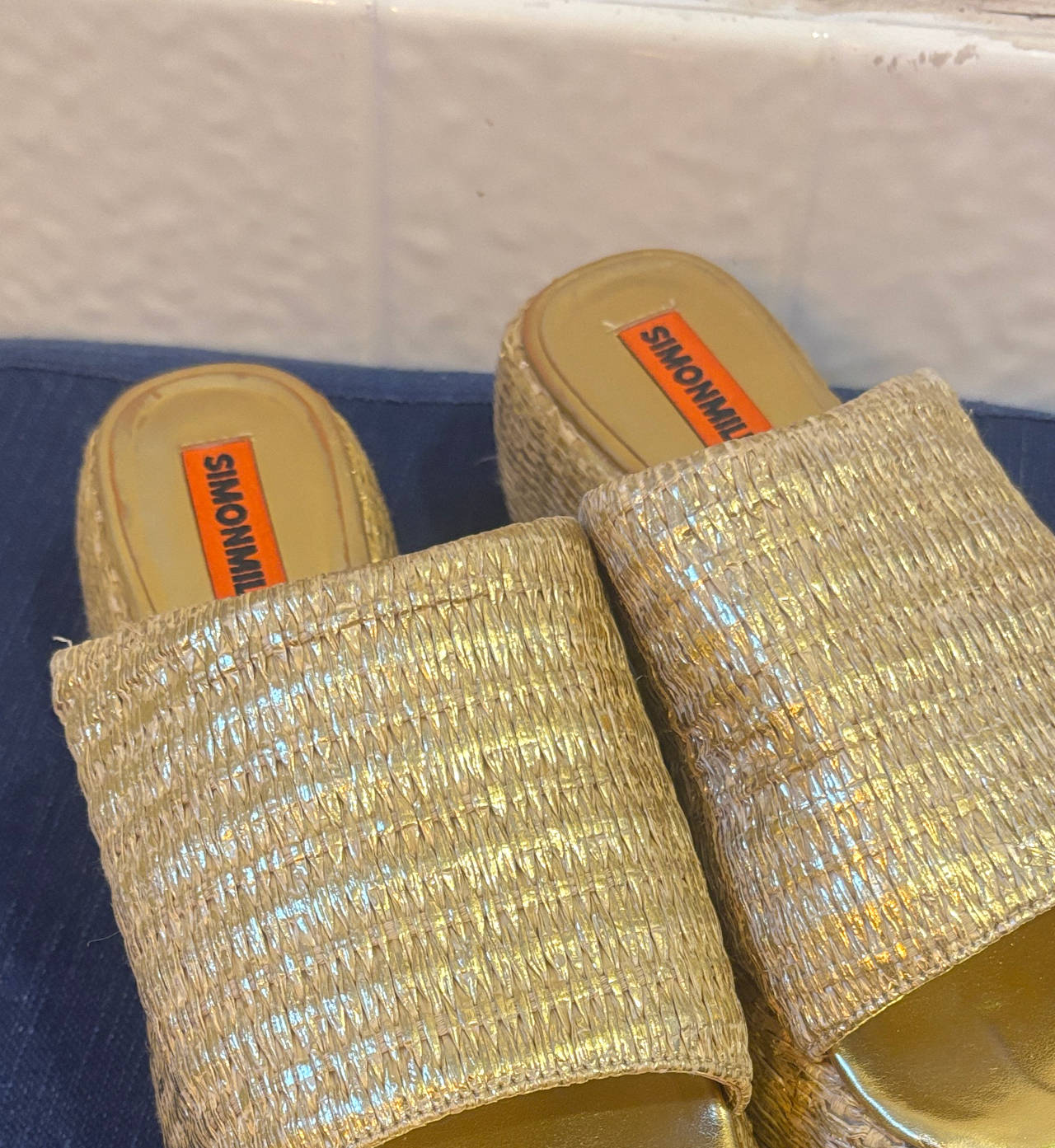 Simon Miller Raffia Platform Slides