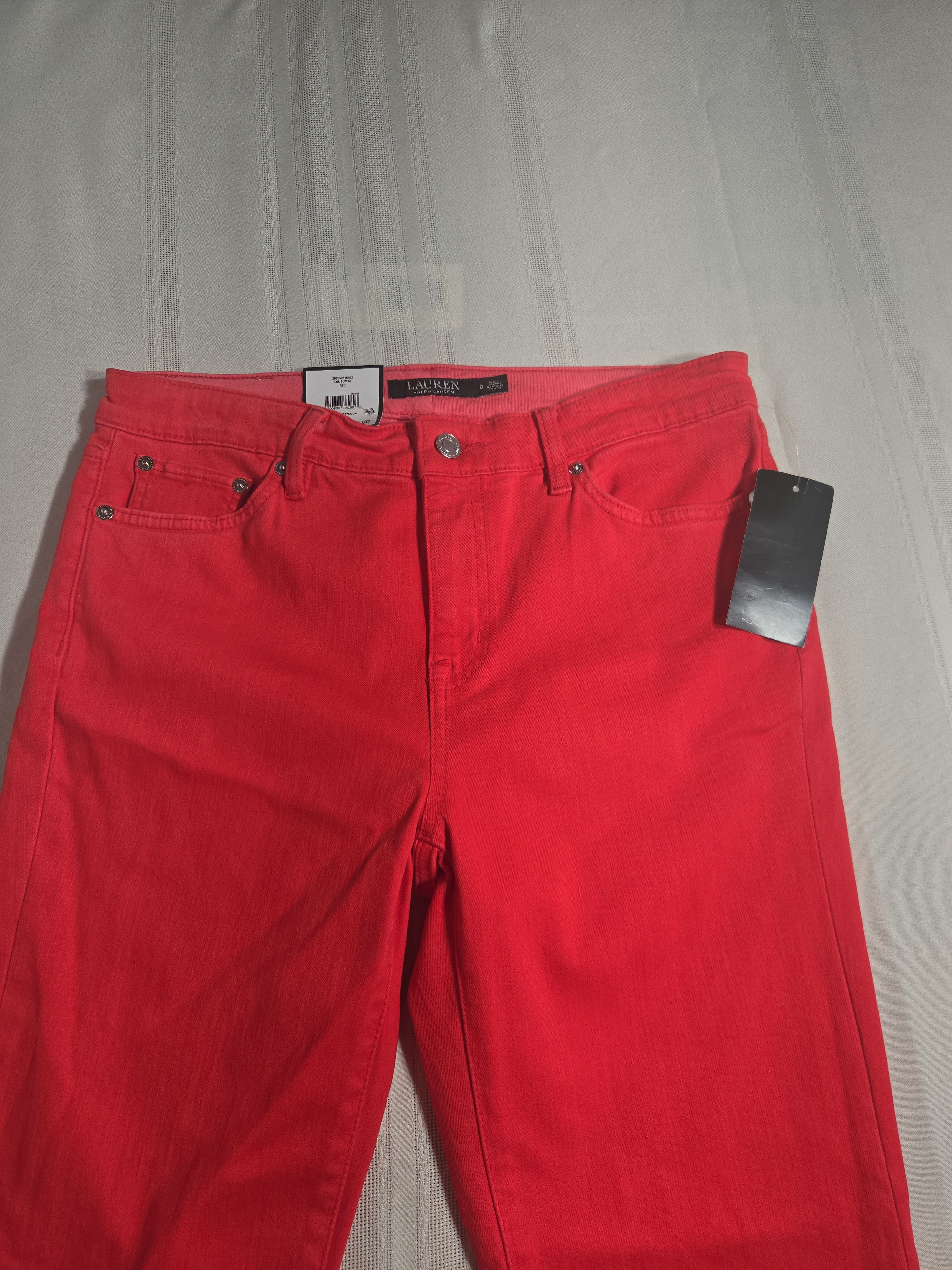 Lauren Ralph Lauren Premier Straight Leg Jeans womens red size 8