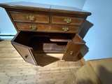 Vintage Wooden Flip Top Server Buffet Cabinet - Image 4