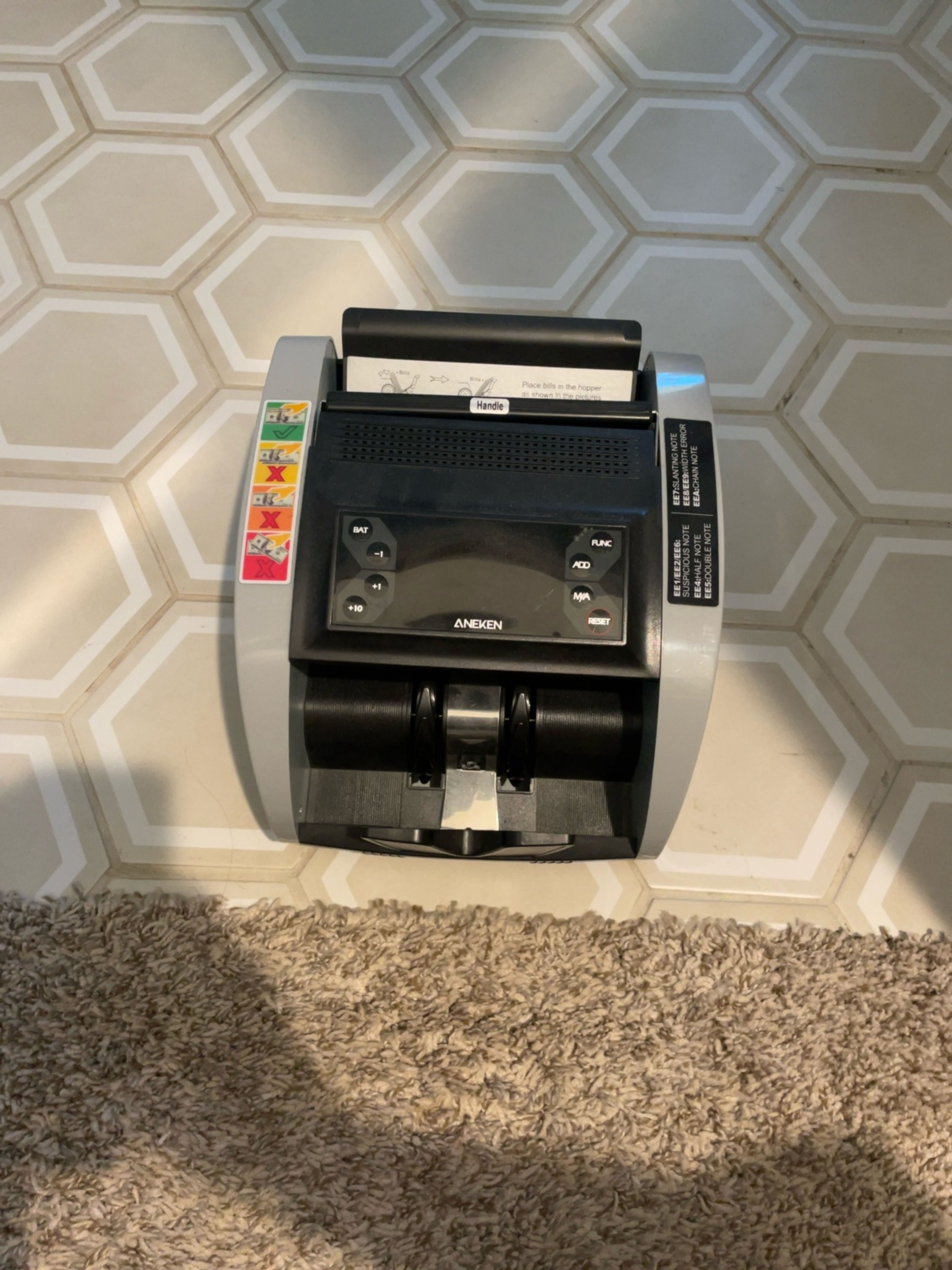 Aneken Money Counter with UV/MG/IR Counterfeit Detection