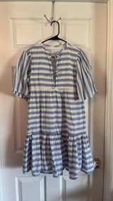 India Collection Striped Tie-Front Blouse - Image 3