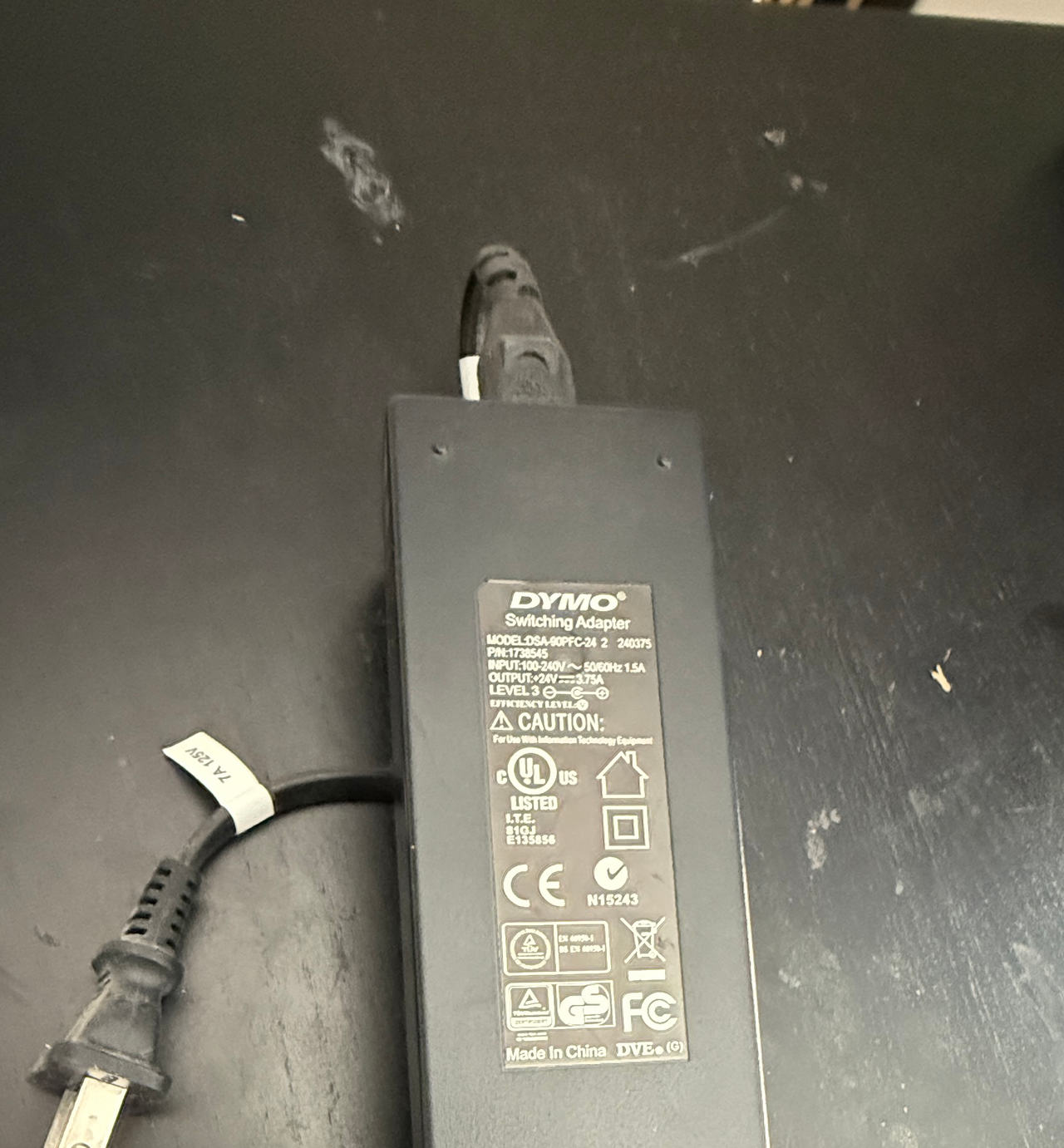 Dymo 24V 3.75A AC Switching Power Adapter with Printer Cable