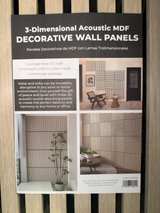 3D Acoustic MDF Wall Panel Decor 5 packs of 4 - Image 1