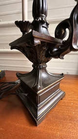 Vintage Black & Gold Candelabra Table Lamp - Image 6