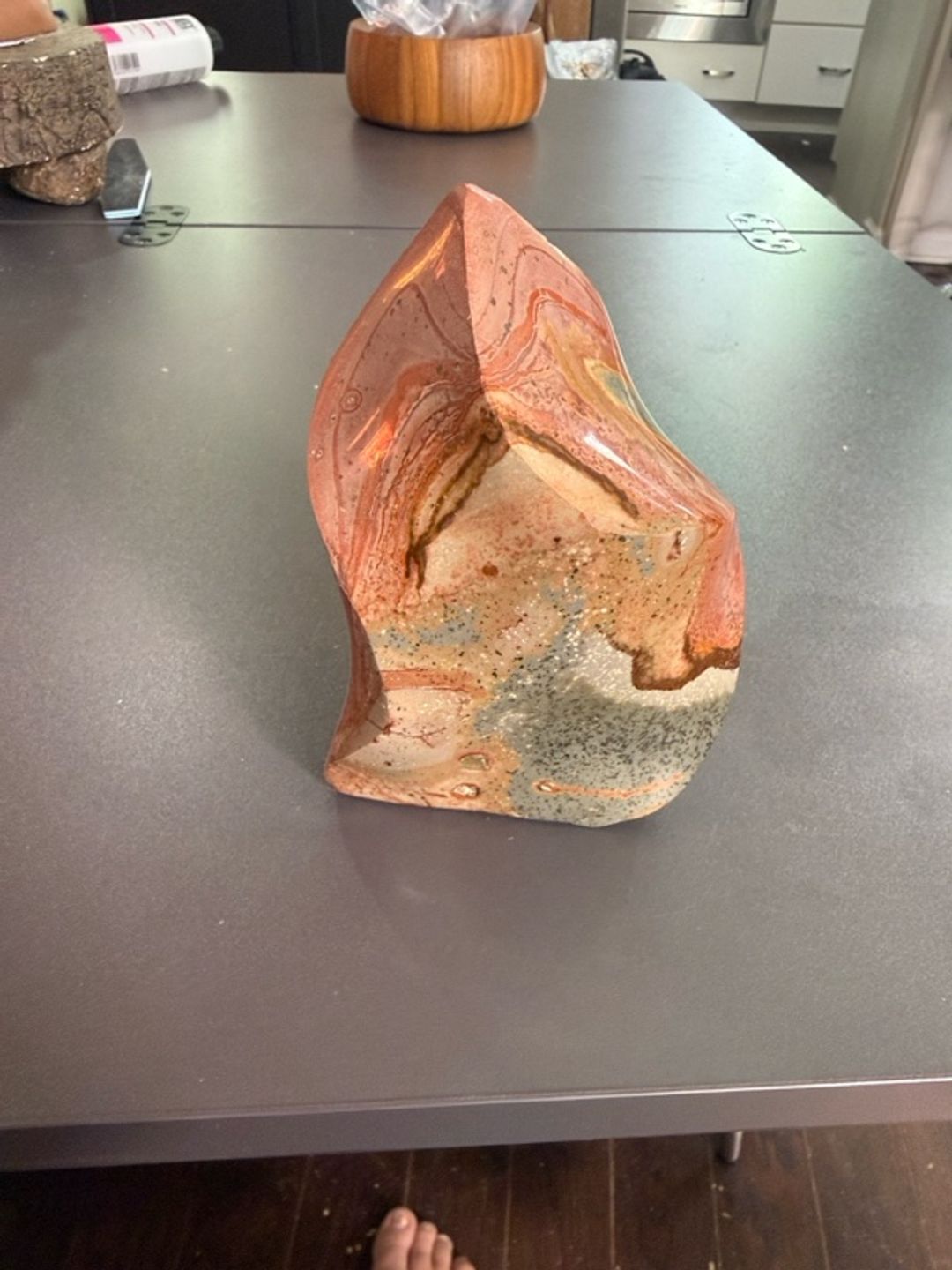 Polychrome Jasper Flame Specimen