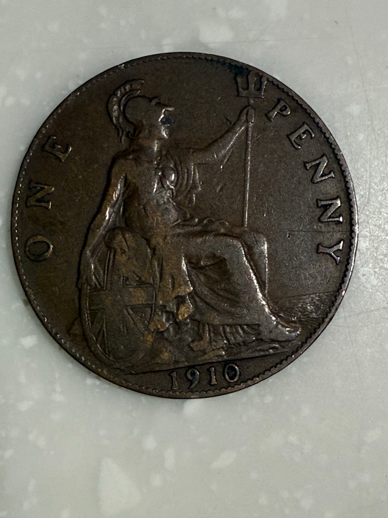1910 British One Penny Coin E15