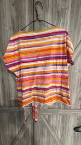 Lauren Ralph Lauren Striped Tie-Hem Top XL - Image 3