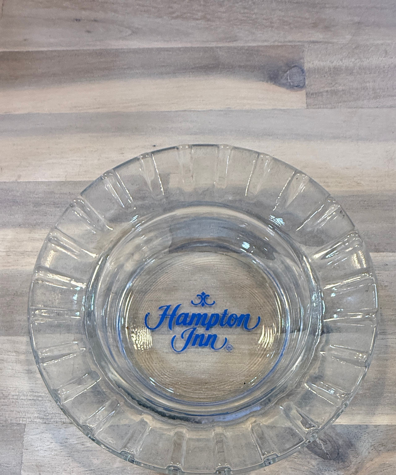 Vintage Hampton Inn Glass Ashtray