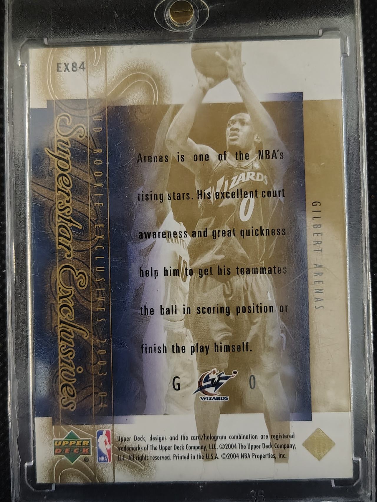 Gilbert Arenas Superstar Exclusives Basketball Card
