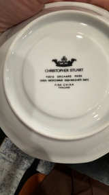 Christopher Stuart Orchard Park Black Octagonal Salad Plate - Image 4